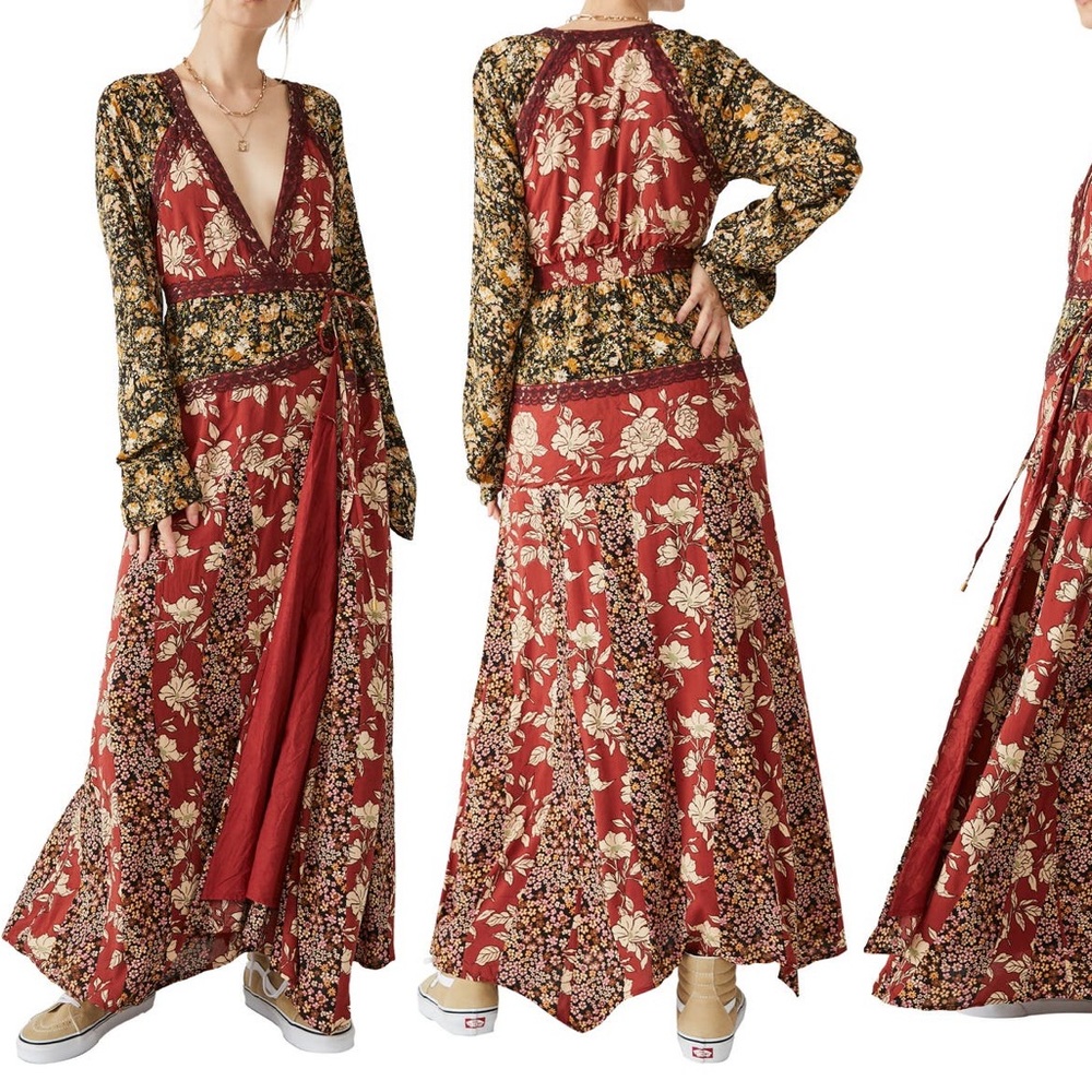 Beautiful (NEW) - chic, stylish, multi-color long dress by Free People.
